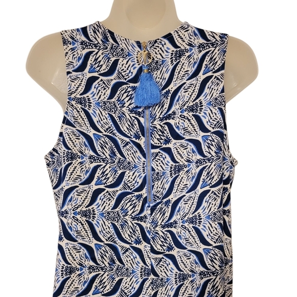 Lilly Pulitzer Kelby Stretch Shift Dress Women's Size 10 Blue Resortwear Summer - Picture 7 of 11